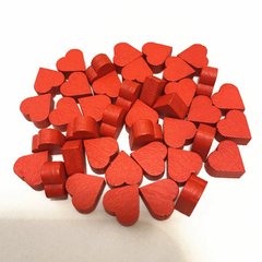 10mm Сердца Красные (10шт.)