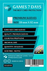 Протекторы Games7Days (59 x 92 мм) Premium Euro Size, 50шт.