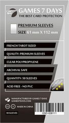 Протекторы Games7Days (61 x 112 мм) Premium French Tarot, 50шт.