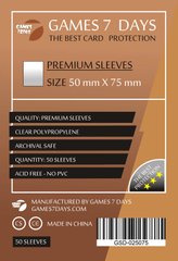 Протекторы Games7Days (50 x 75 мм) Premium Sails of Glory, 50шт.