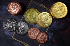 Металлические монеты универсальные: 50 Metal Industrial Coin Board Game Upgrade Set