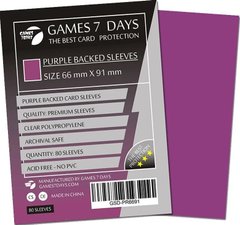 Протекторы Games7Days (66 х 91 мм / 63.5x88 мм) Purple Premium MTG, 80 шт.